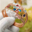 Rose Gold Crystal Bangles for Women