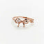 Ribbon Bow Rose Gold Stud Ring