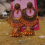 Antique Copper Chandbali Jhumka Earrings