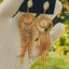 Rose Gold Tassel Statement Earrings