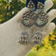 Oxidised Peacock Jhumka Earrings