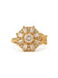 Luxury Sunburst Crystal Adjustable Ring for Women