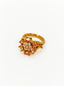 Rose Gold Snowflake Crystal Statement Ring