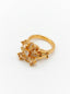 Pastel Flower Crystal Adjustable Statement Ring