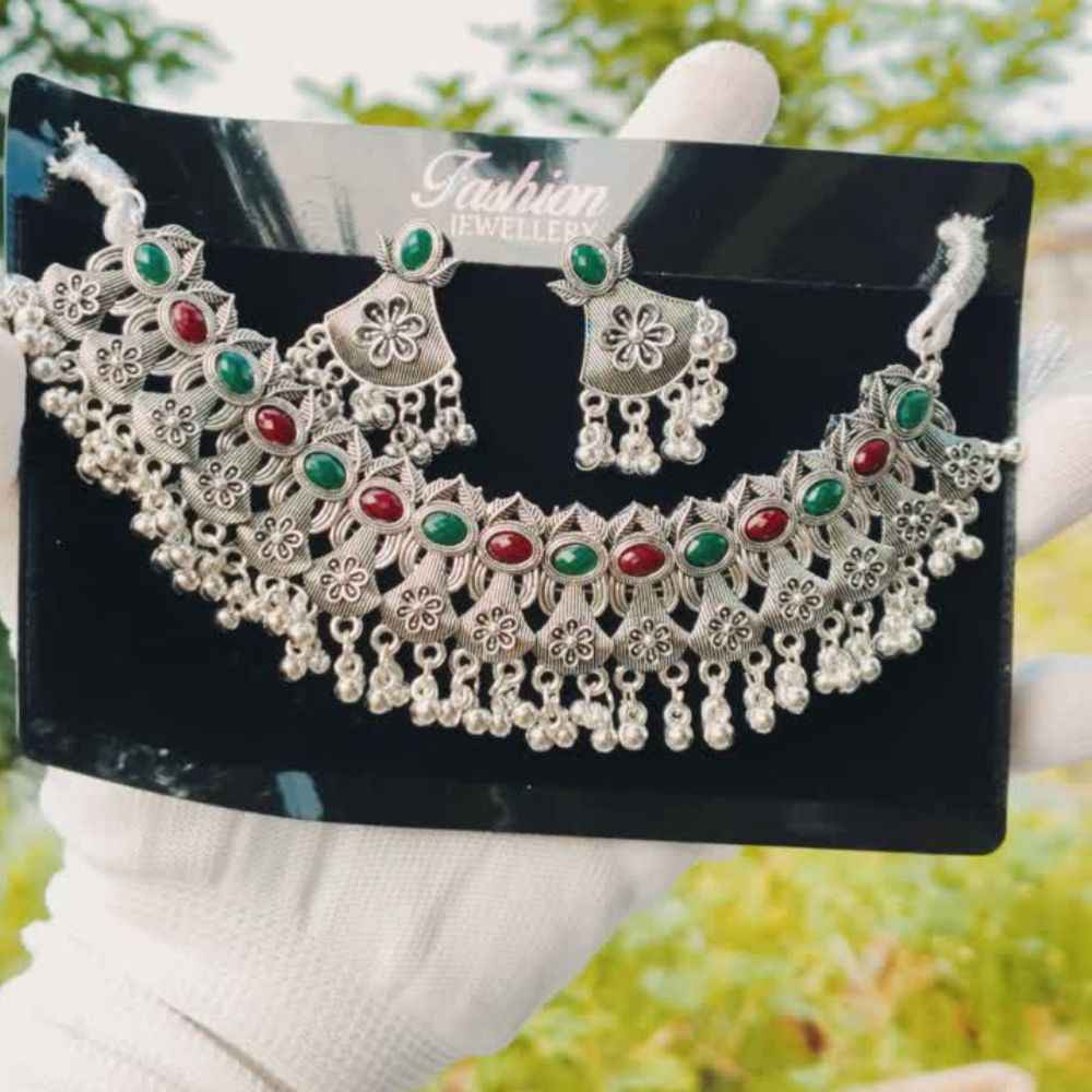 Antique Oxidised Necklace Set