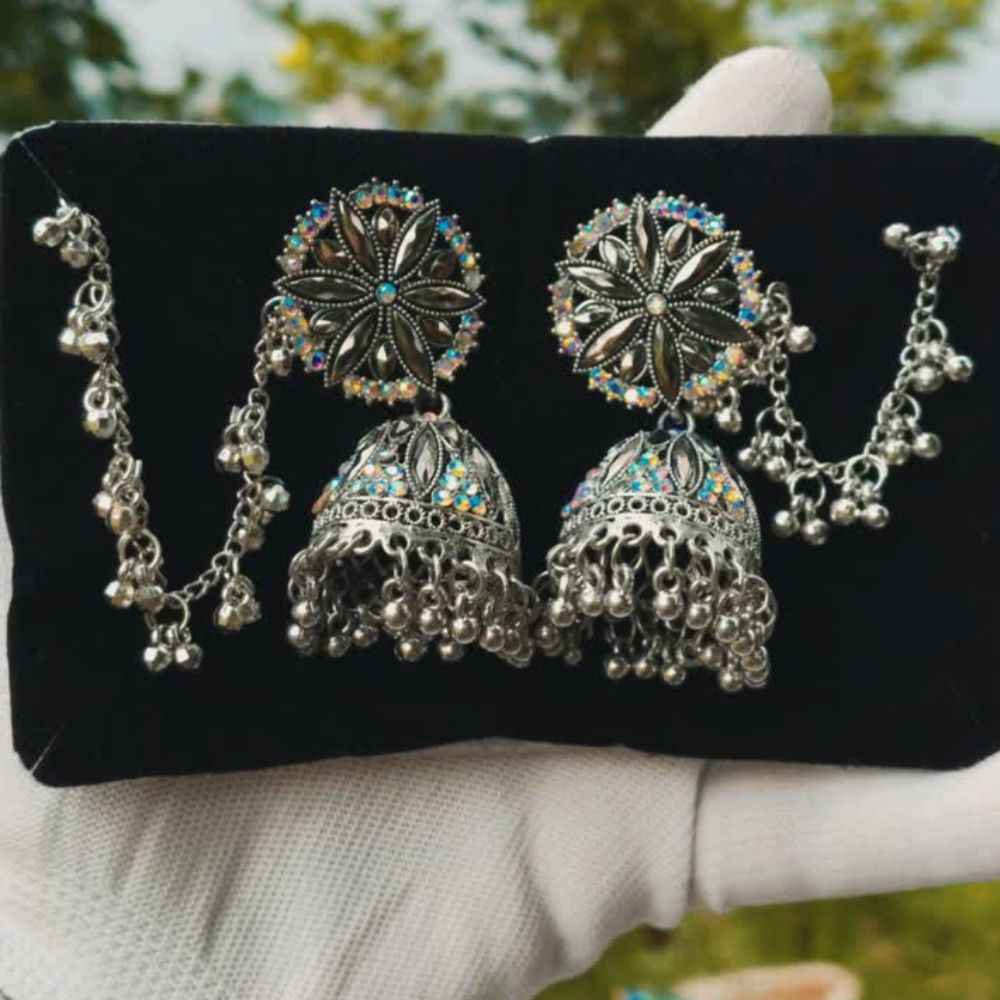 Premium Oxidised Choker Earrings