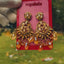 Gold Floral Statement Earrings for Women