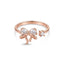Dangling Bow Rose Gold Stud Ring