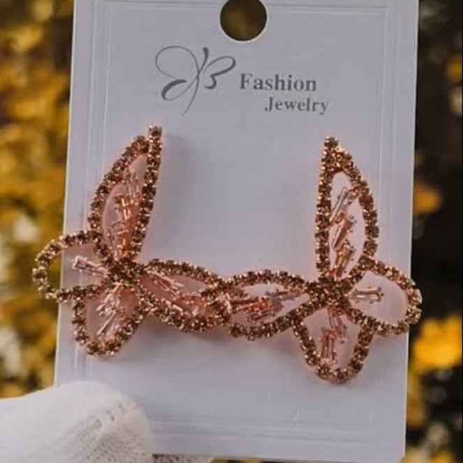 Rose Gold Butterfly Ear Cuff Earrings