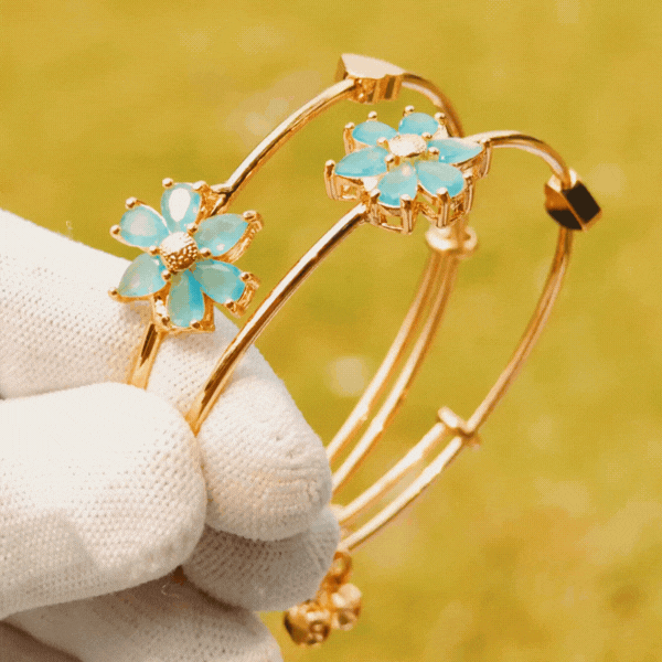 Rose Gold Adjustable Floral Bracelet - Rupakala