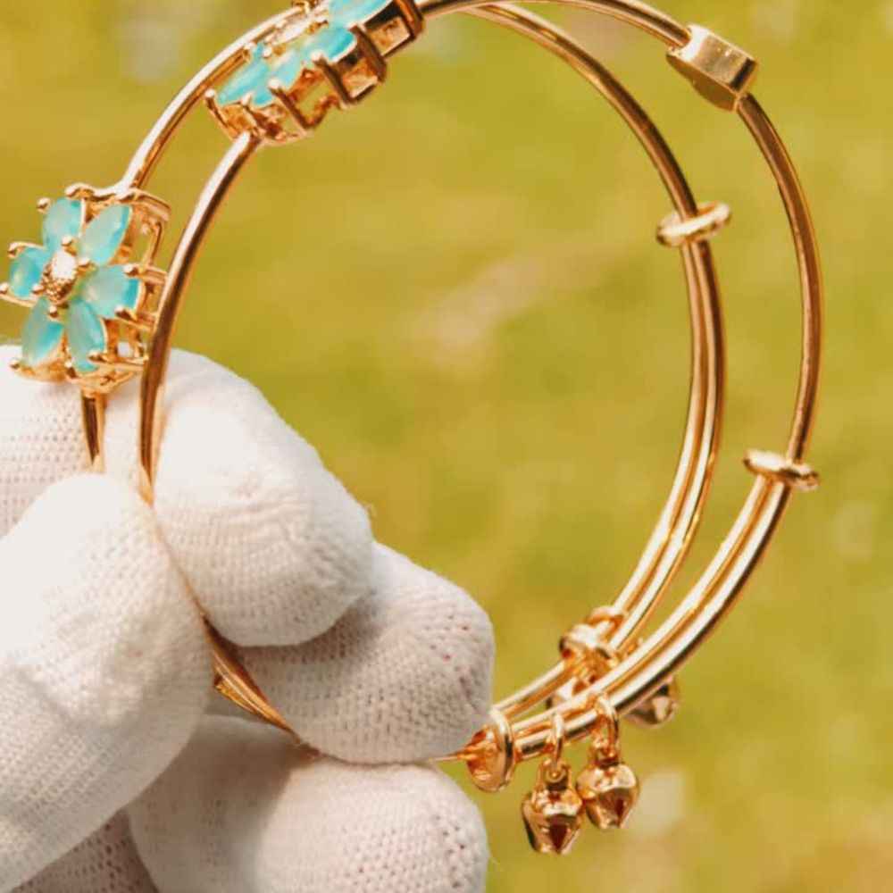 Rose Gold Adjustable Floral Bracelet
