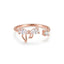 CZ Bow Rose Gold Stud Ring