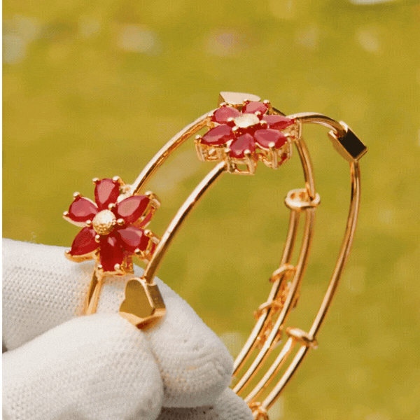 Rose Gold Adjustable Floral Bracelet - Rupakala