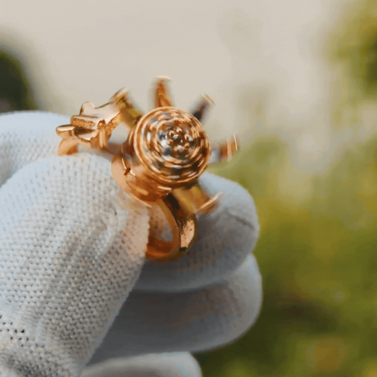 Rose Gold Star Crystal Adjustable Ring