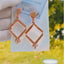 Rose Gold Geometric Drop Earrings