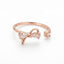 Elegant Bow Rose Gold Stud Ring