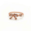 Floral Bow Rose Gold Stud Ring