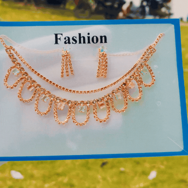 Rose Gold Layered Necklace Set Main Image