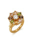 Multicolor Sunburst Crystal Adjustable Ring