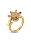 Rose Gold Star Crystal Adjustable Ring