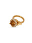 Champagne Crystal Halo Adjustable Ring
